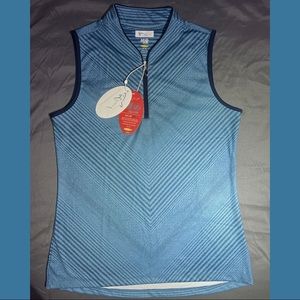 Greg Norman Women’s Sleeveless Golf Polo NWT Size: M in Navy Blue